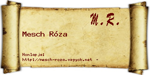 Mesch Róza névjegykártya